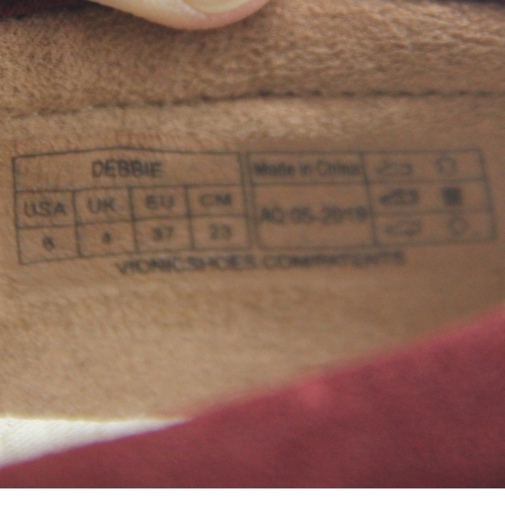 VIONIC Debbie Red Suede Leather Driving Loafer Women Size 6 Slip On Classic - Picture 8 of 13
